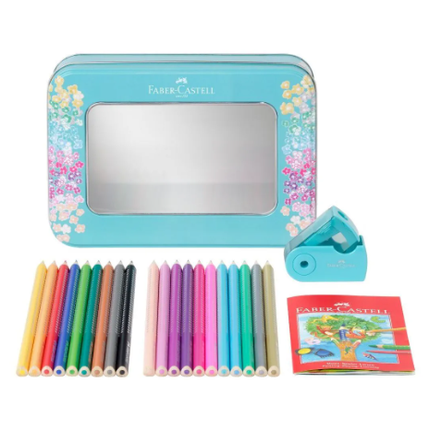 Lápis de cor Faber-Castell sparkle com 21 unidades + afia