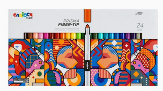 Marcadores carioca plus caixa de 24