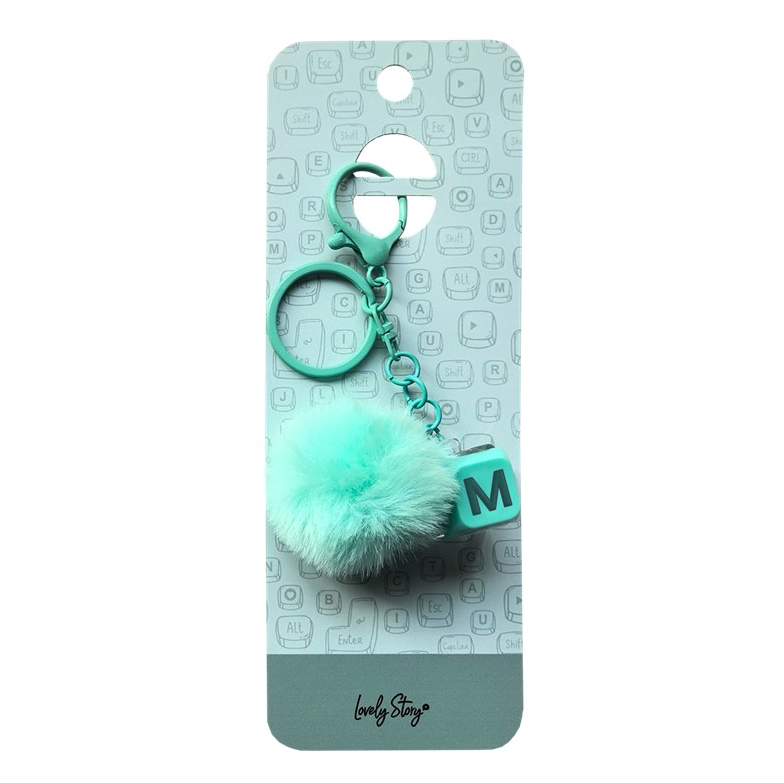Porta-Chaves com Tecla M Verde – Lovely Story