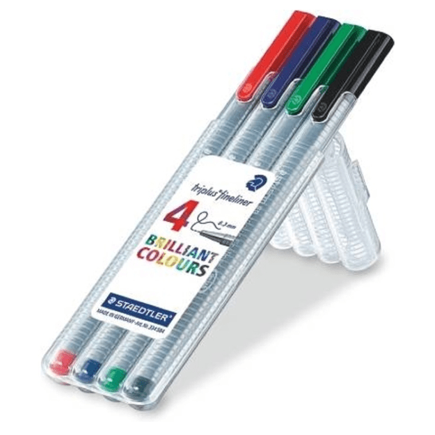 Canetas Fineliner Staedtler 0.3mm 4 cores