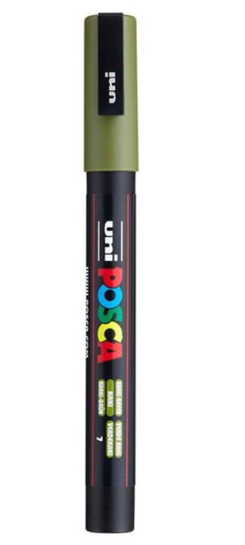 Marcador uni posca 3M Verde Kaki 7