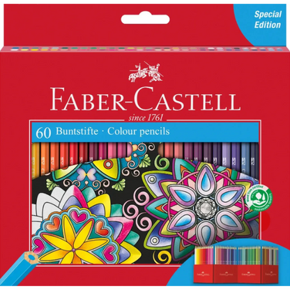 Lapis de cor Faber-Castell "Arte Terapia" caixa de 60 + Oferta