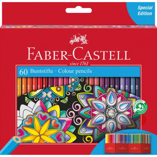 Lapis de cor Faber-Castell "Arte Terapia" caixa de 60 + Oferta