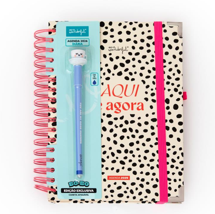 Agenda Office 2026 Diária - Aqui e agora Mr Wonderful