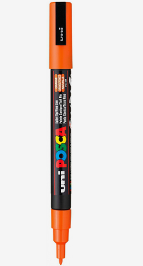 Marcador uni posca 3M Laranja 4