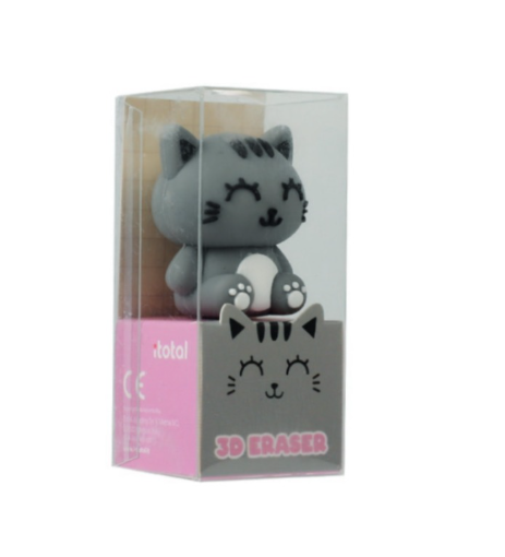Borracha 3D itotal Gato Cinzento