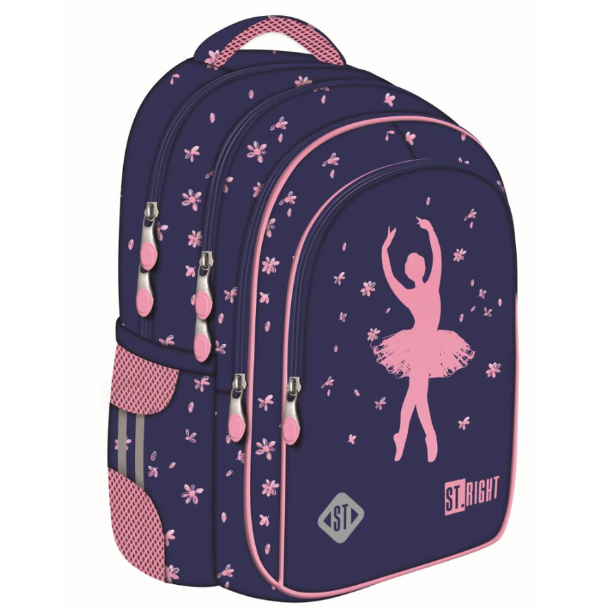 Mochila Escolar Bailarina 43 cm com 4 Compartimentos – 43 x 32 x 21 cm