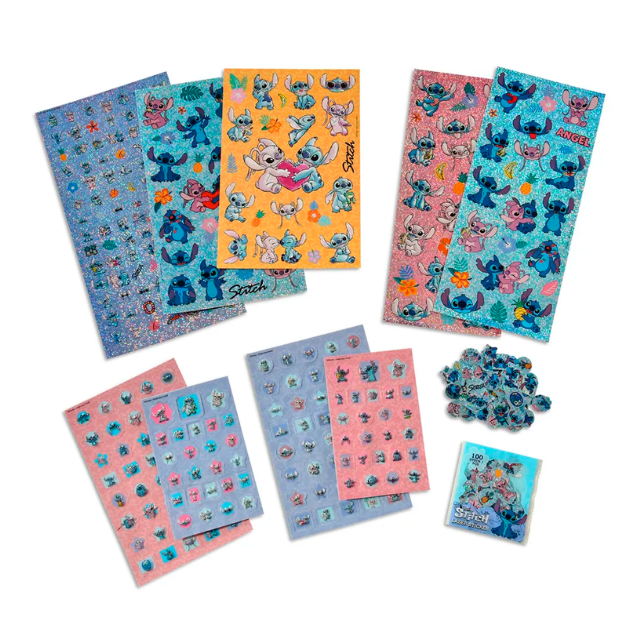 Conjunto 500 autocolantes Stitch