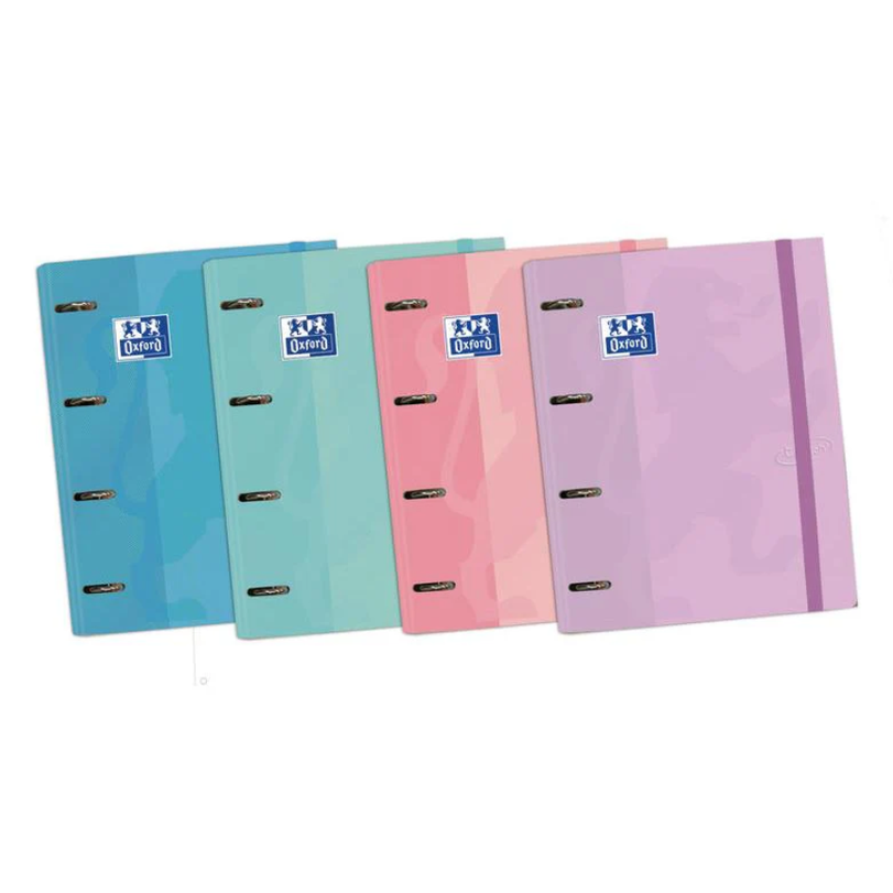 Dossier A4 com recarga pautada Oxford Touch Pastel