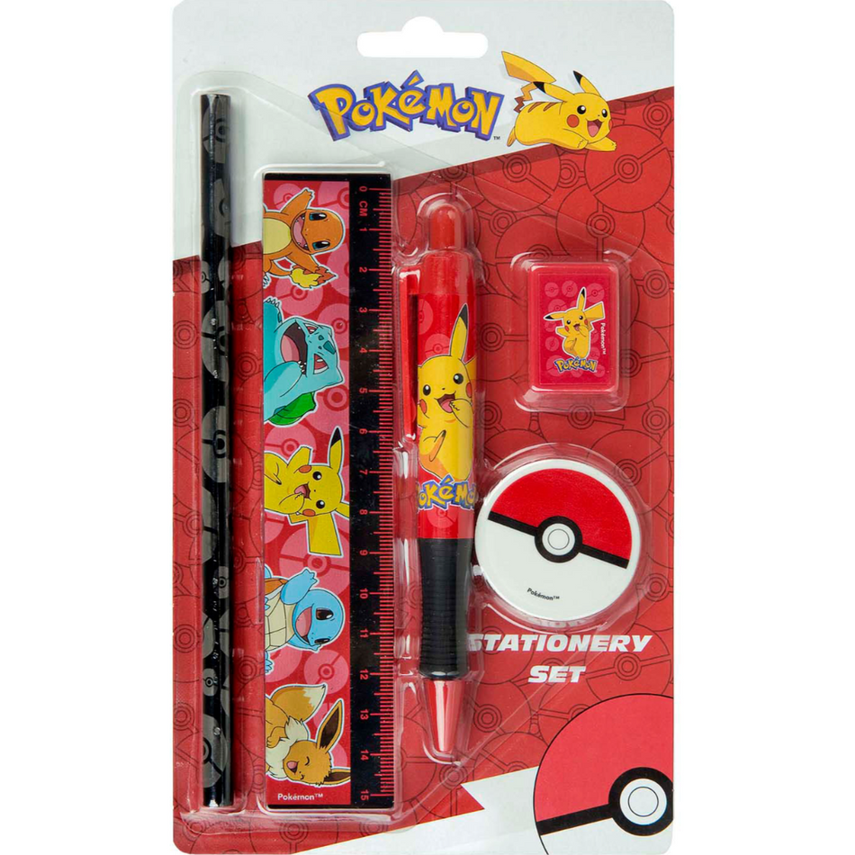 Conjunto de escrita 5 peças Pokemon