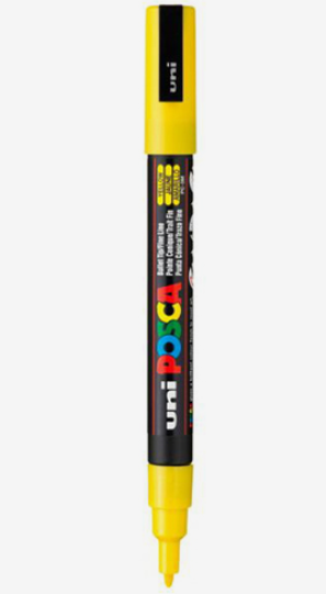 Marcador uni posca 3M Amarelo 2