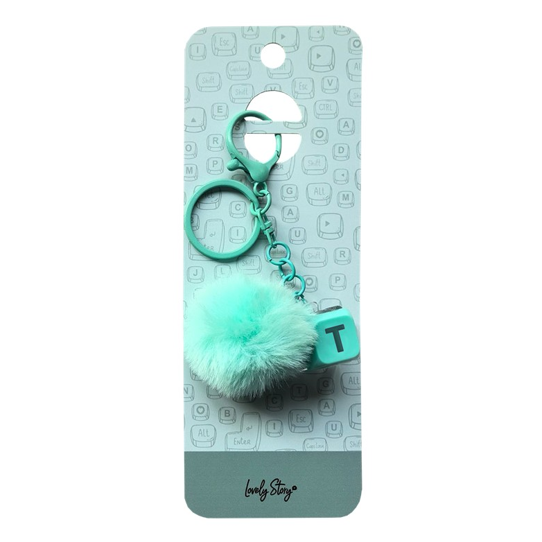 Porta-Chaves com Tecla T Verde – Lovely Story