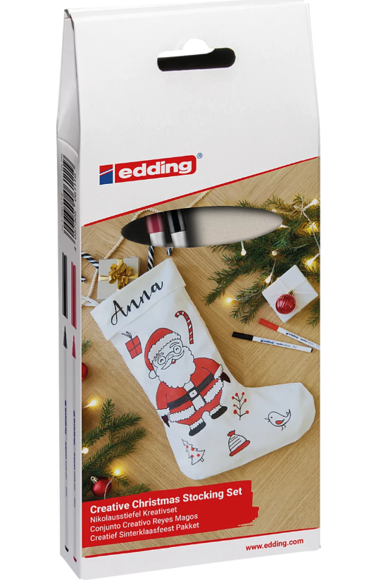 Conjunto Edding criativo de Natal