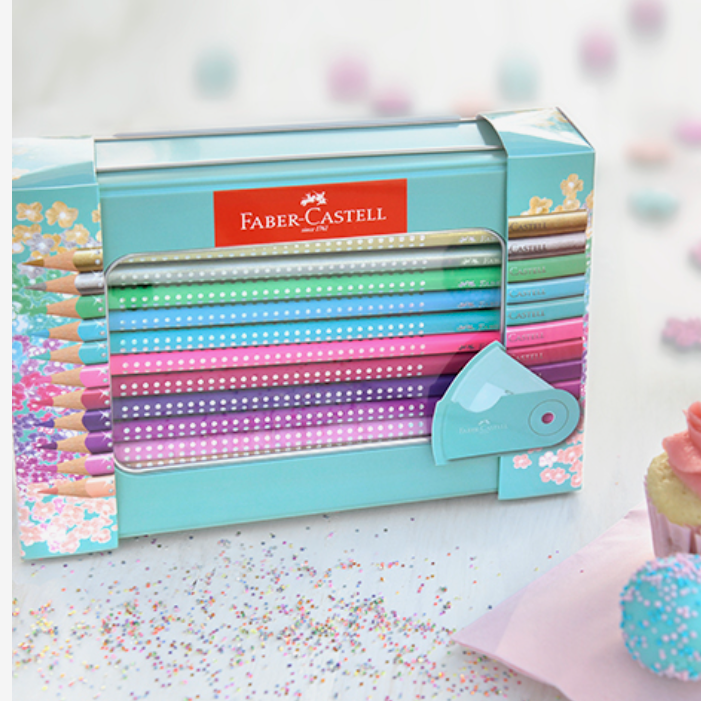Caixa de 20 lápis de cor sparkle Faber-Castell