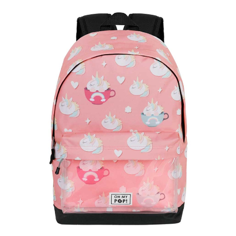 Mochila OH MY POP!  Cupnicorn Hs Clear Rosa