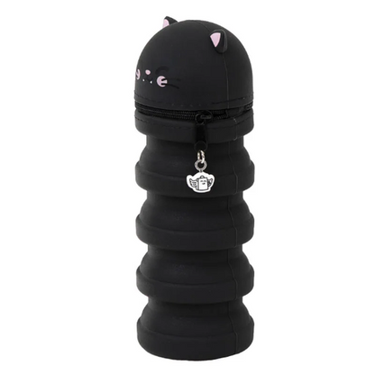 Estojo extensível em silicone - Gato preto Mr Wonderful