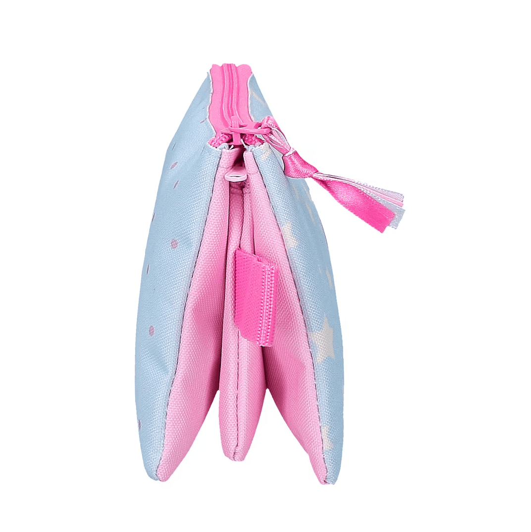 Estojo porta lápis triplo unicórnio - Papelaria Encantada