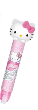 Borracha retrátil Hello Kitty Rosa corações
