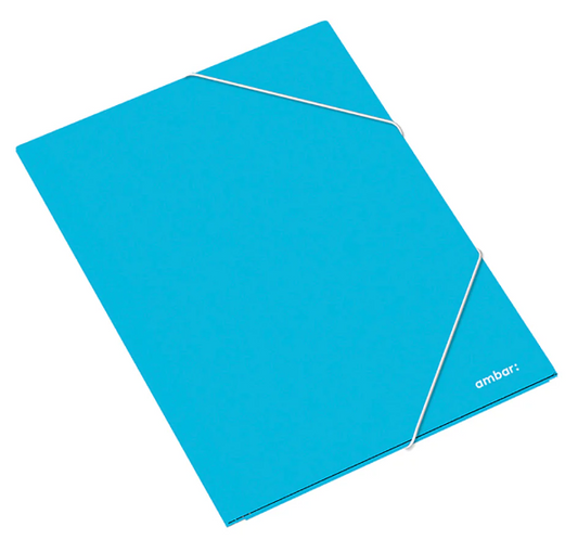Capa com Elástico Ambar School Almaço Cartolina A4 Azul