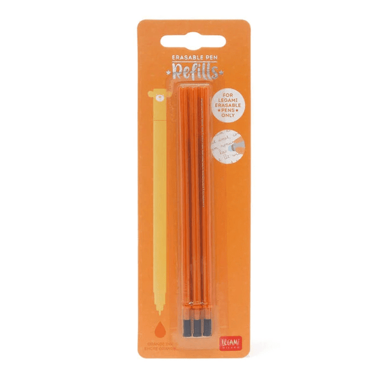 Conjunto de 3 recargas Laranja para canetas apagáveis