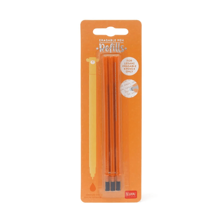 Conjunto de 3 recargas Laranja para canetas apagáveis