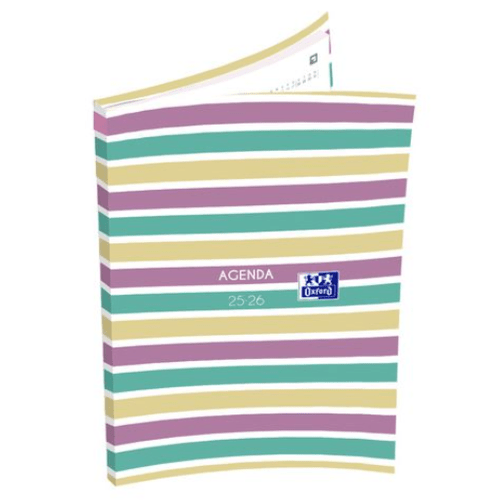 Agenda Escolar Semanal 12 Meses 2025-2026 Oxford Color Block A6
