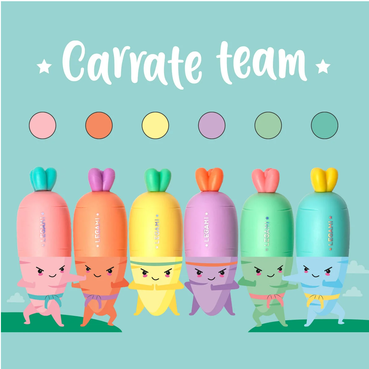 Conjunto de 6 sublinhadores Carrate team