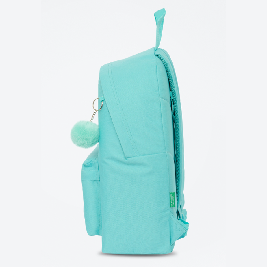 Mochila escolar Benetton turquesa 42CM