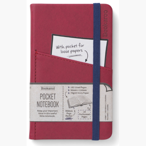 Caderno Bookaroo A6 Pocket Vermelho Escuro