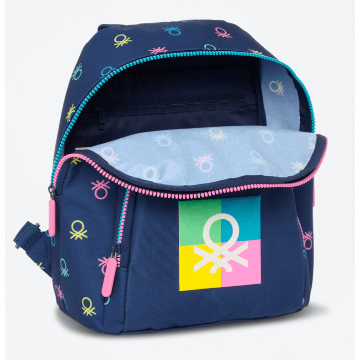 Mochila Pre-escolar Benetton 30cm Azul-marinho
