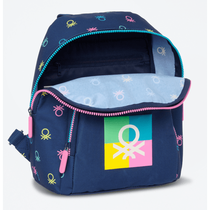 Mochila Pre-escolar Benetton 30cm Azul-marinho