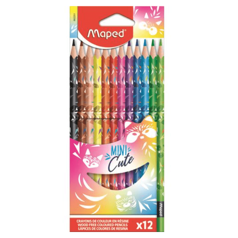 LÁPIS DE COR MAPED MINI CUTE C/ 12 CORES