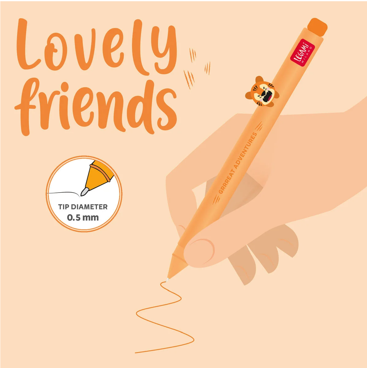 Caneta lovely friends legami Tigre