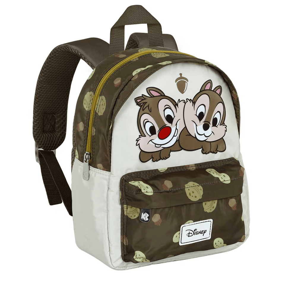Mochila Pré-Escolar Joy Tico e Teco Nuts Disney - Castanho - Papelaria Encantada