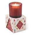 Vela Perfumada de Natal Paddywax Winter Berry 127 g — Vidro Canelado Vermelho