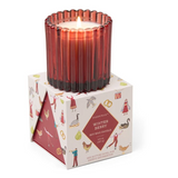 Vela Perfumada de Natal Paddywax Winter Berry 127 g — Vidro Canelado Vermelho