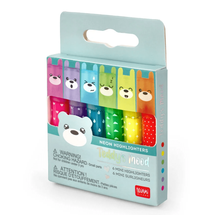 Sublinhadores Teddy cores neon