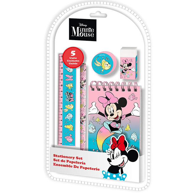 Conjunto de papelaria Minnie 5 peças