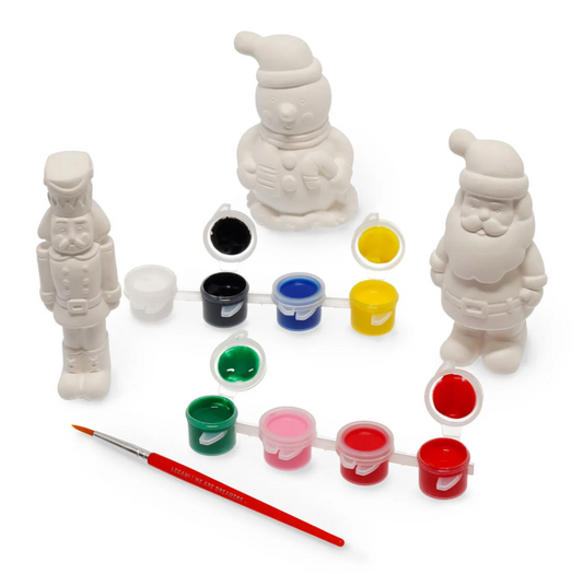 Kit para decorar figuras de Natal - Pinte o seu Natal