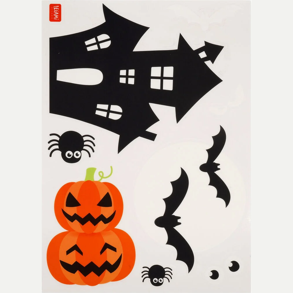 Conjunto de 35 autocolantes estáticos para janelas - Halloween