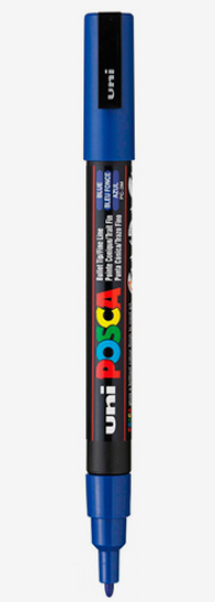 Marcador uni posca 3M Azul 33