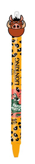 Caneta Apagavel click Rei Leão - Pumbaa