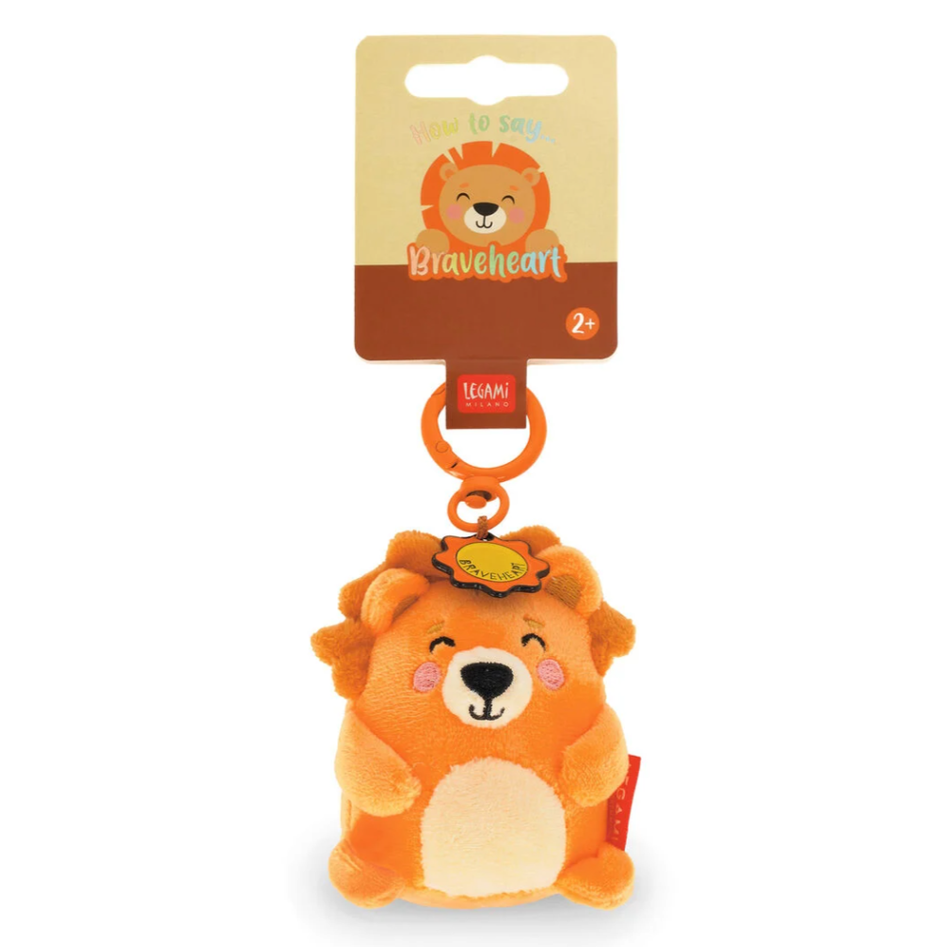 Porta-chaves de peluche leão - Pequeno e super macio!