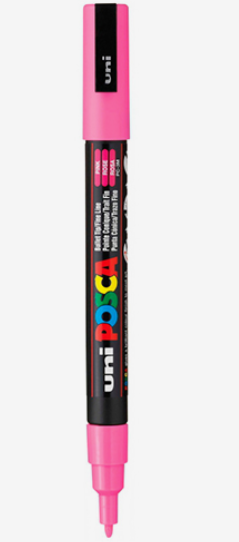 Marcador uni posca 3M Rosa 13