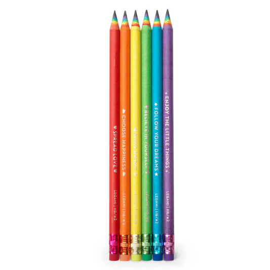 Conjunto de 6 lápis de grafite HB feitos de papel reciclado Legami