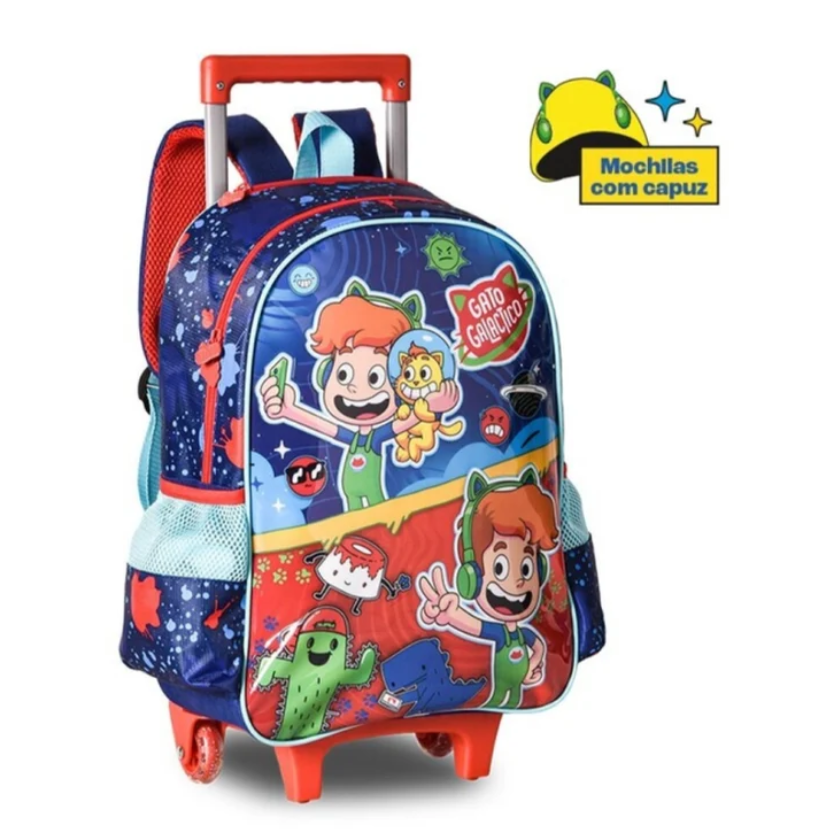 Conjunto Gato Galactico - Trolley+Lancheira+Estojo