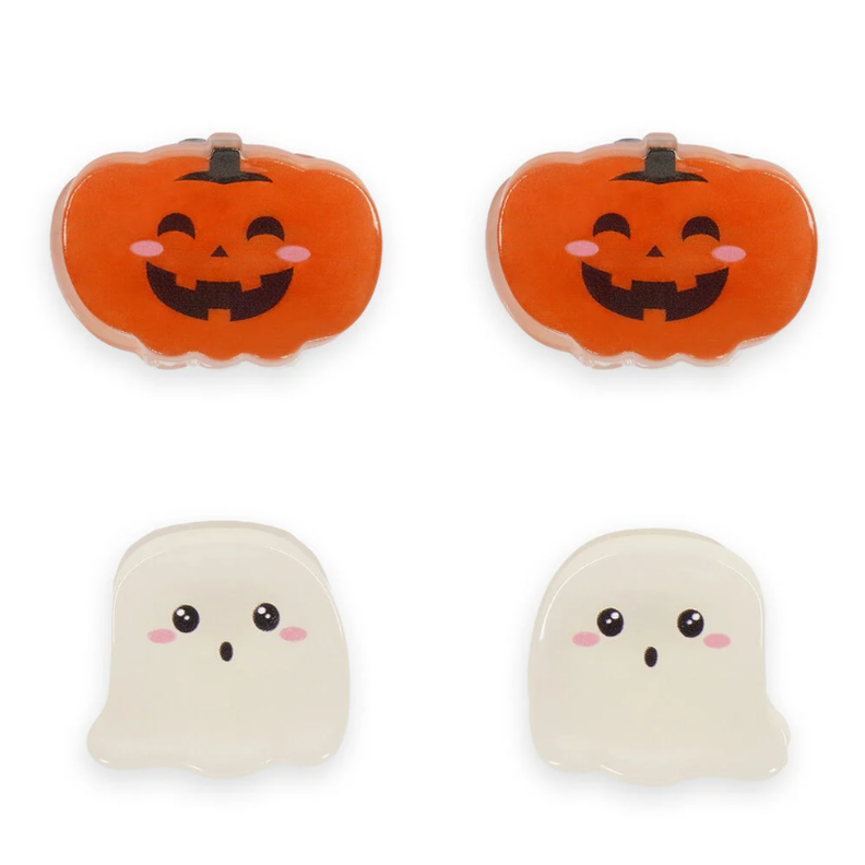 Conjunto de Halloween com quatro mini presilhas de cabelo Legami