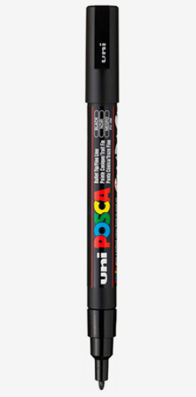 Marcador uni posca 3M Preto