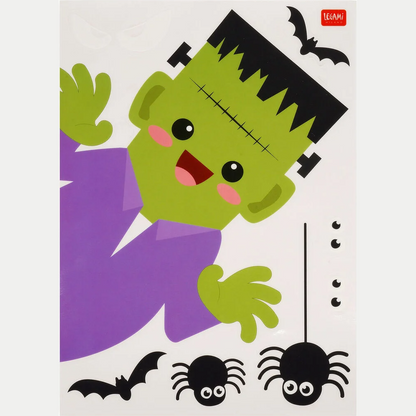 Conjunto de 35 autocolantes estáticos para janelas - Halloween