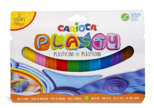 Plasticina Carioca 150g 12 cores